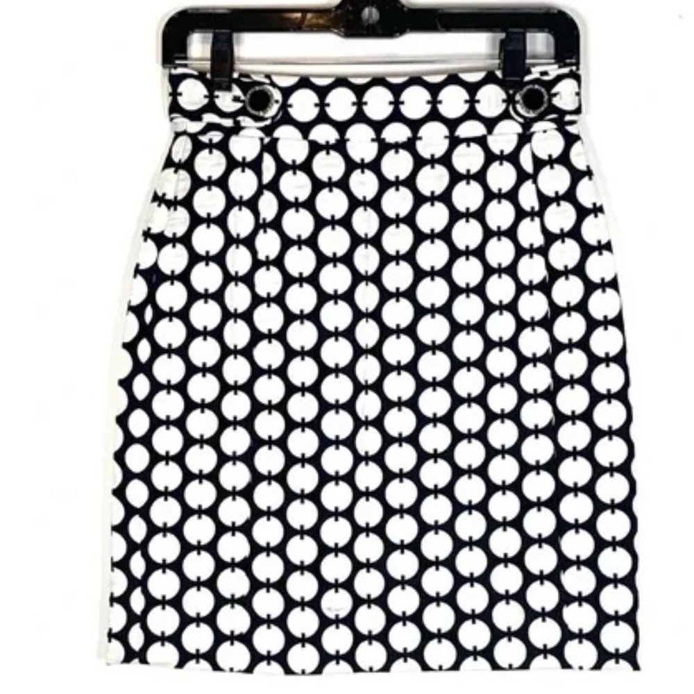 Tory Burch - Black & White Polka Dot Pencil Skirt
